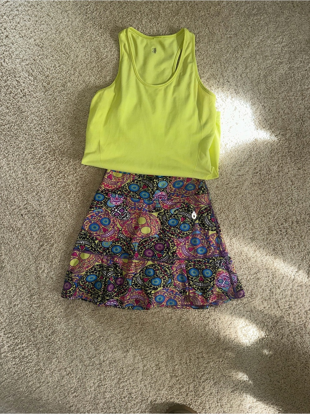 Sweaty Betty Neon Yellow Racerback Performance Tank - Picture 2 of 3
